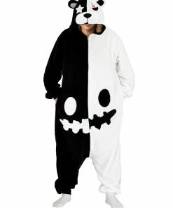 Hot Sale ✔️ PajamaCity Adult Animal One-piece Pajamas Cosplay Animal Homewear Sleepwear Jumpsuit Costume For 👩 Women And Men Black And White Large 😀