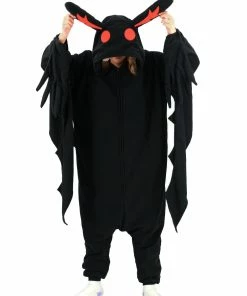 New π PajamaCity Mothman π Halloween Onesie Adult Pajamas Cosplay Animal Homewear Sleepwear Jumpsuit Costume For π© Women Men Mothman Onesie Small π