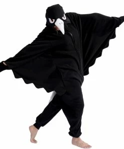 Best reviews of 🛒 PajamaCity Adult Animal Crow Onesie Cosplay Costume For 👩 Women And Men Black 🛒