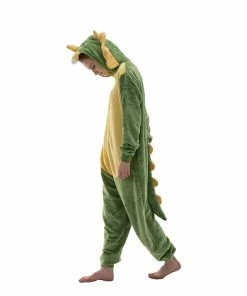 Cheap 🧨 Pajama City Snug Fit Unisex Adult Onesie Pajamas, Cosplay Animal One Piece 💀 Halloween Costume Sleepwear Homewear Triceratops Triceratops 🧨