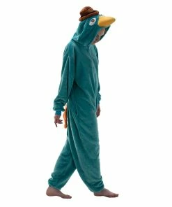 Buy 😉 COSUSKET Snug Fit Unisex Adult Onesie Pajamas, Flannel Cosplay Animal One Piece 💀 Halloween Costume Sleepwear Homewear Platypus X-Large 🛒