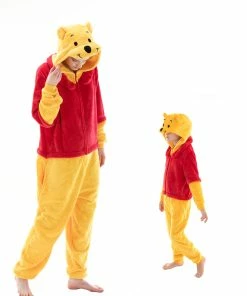 Best Pirce 🤩 Pajama City Snug Fit Unisex Kids Onesie Pajamas, Cosplay Animal One Piece 🎃 Halloween Costume Sleepwear Homewear Winnie The Pooh Winnie The Pooh 🌟