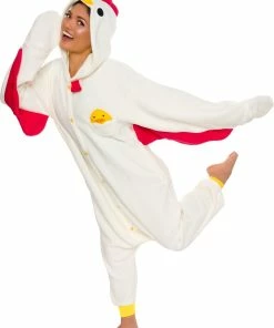 Deals 👏 Silver Lilly Chicken - Animal Onesie Pajamas For Adults 🧨