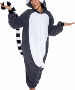 Hot Sale π₯° Silver Lilly Lemur - Animal Onesie Pajamas For Adults π§¨