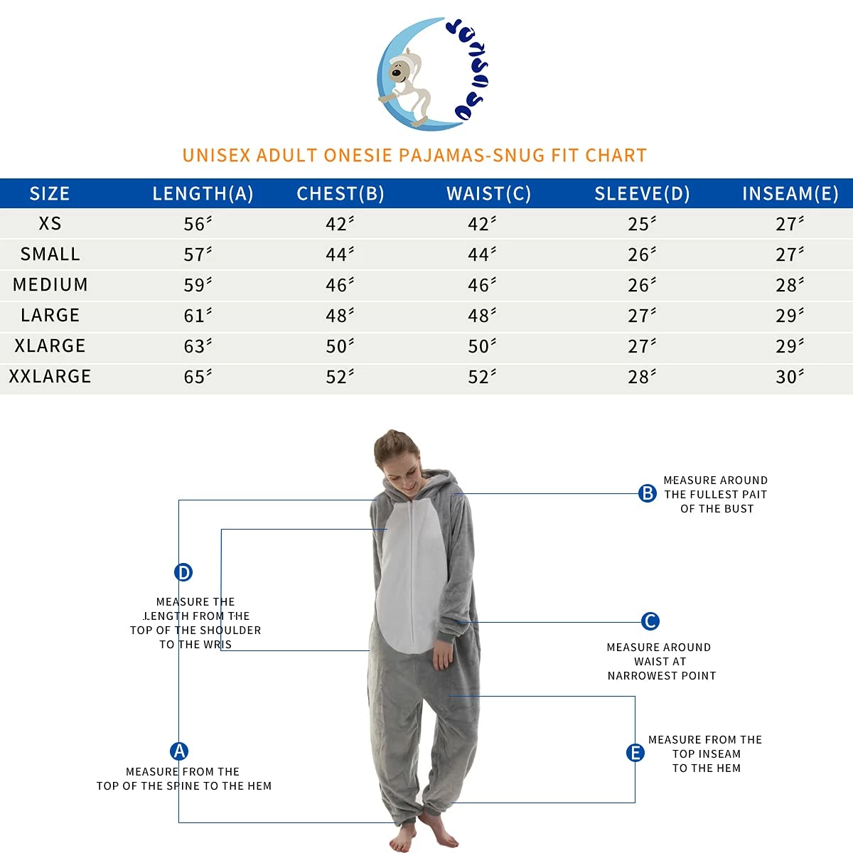 Top 10 π COSUSKET Snug Fit Unisex Adult Onesie Pajamas, Cosplay Animal One Piece π¦ Halloween Costume Sleepwear Homewear Koala Koala β€οΈ - Image 6