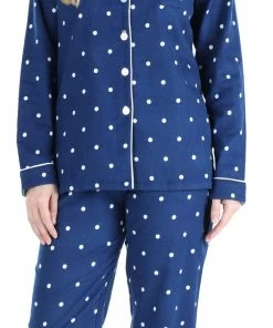 Outlet 🎉 PajamaMania Navy Polka Dot Flannel Pajamas | XX-Large 🤩