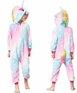 Deals 😍 Pajama City Galaxy Starry Unicorn | Kids Onesie | 4-12 Years ✔️