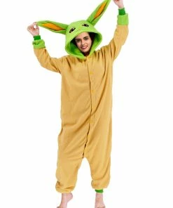 Best deal 👍 Pajama City Yoda | Adult Onesie Costume | Large And X-Large New Yoda Onesies 🛒