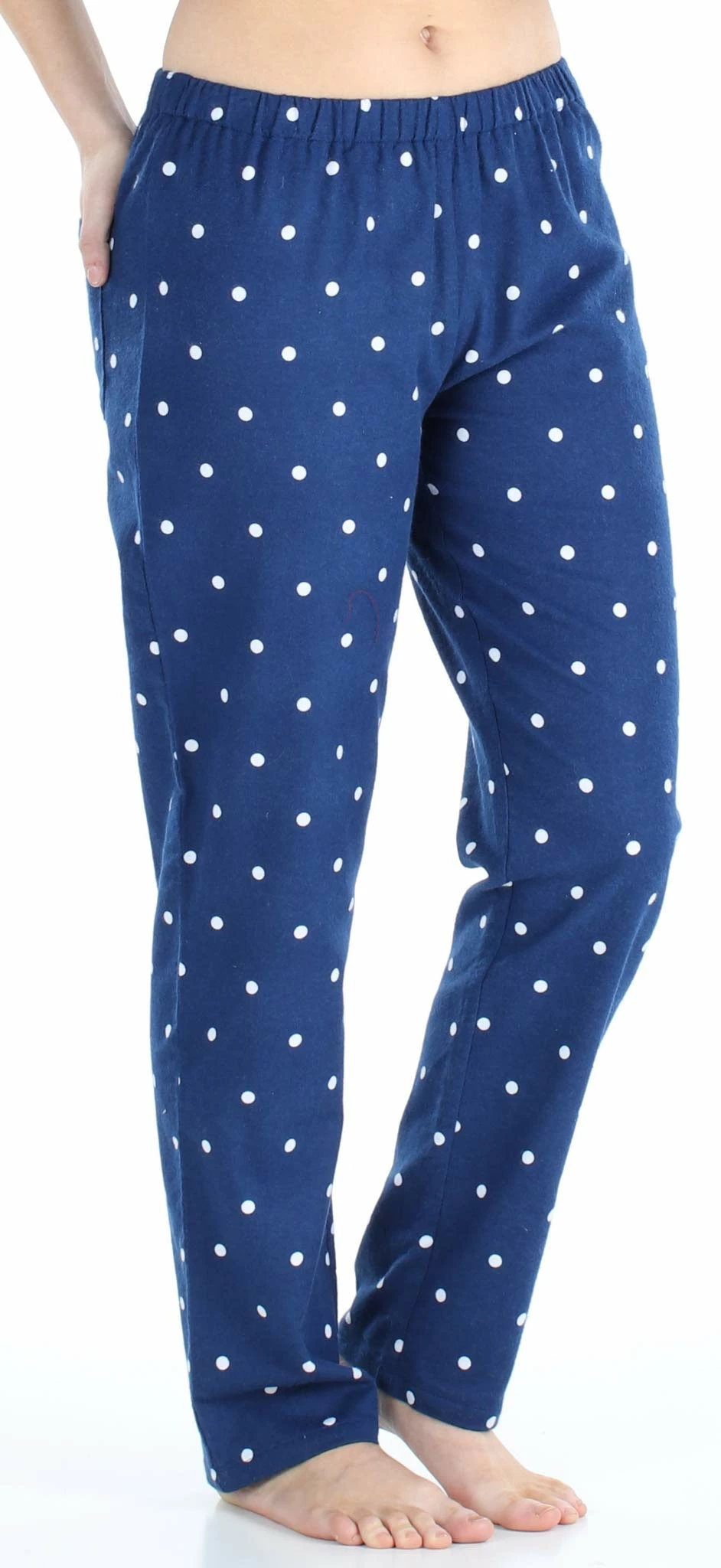 Outlet π PajamaMania Navy Polka Dot Flannel Pajamas | XX-Large π€© - Image 4