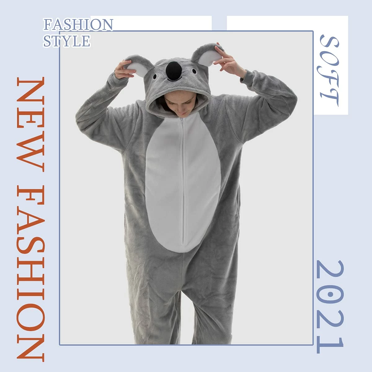 Top 10 π COSUSKET Snug Fit Unisex Adult Onesie Pajamas, Cosplay Animal One Piece π¦ Halloween Costume Sleepwear Homewear Koala Koala β€οΈ - Image 2