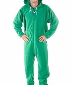 Discount 🔔 Forever Lazy And Uni-Lazy Hunter Green Footed Adult Onesies Pajamas Unisex X-Small 🤩