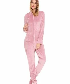Flash Sale ✨ Hotouch Light Pink Footed Onesies Pajamas Hooded 👩 Women's XX-Large 🎉
