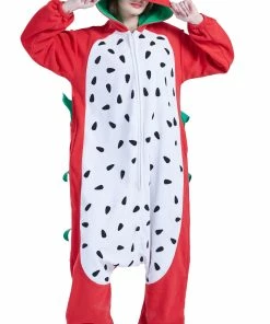 Buy 👏 PajamaCity Unisex Adult Onesies Pajamas, 🧛 Halloween 🎄 Christmas Anime Cosplay Costumes One Piece Homewear Jumpsuit Pitaya Medium 😍