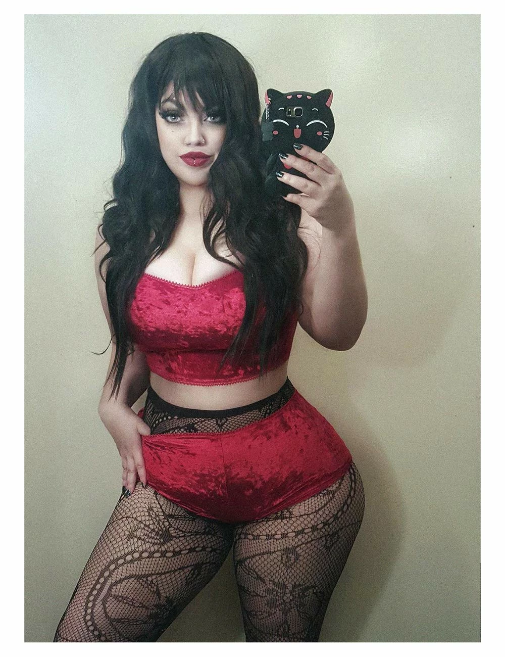 Best Sale π₯ PajamaCity π© Women's Spaghetti Strap Sleeveless Crop Top π Christmas Pajamas 1&red 𧨠- Image 4