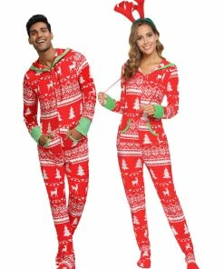 Cheap π― Zexxxy π Christmas Tree Red & Green | Matching Couple Pajamas | X-Large-Women π