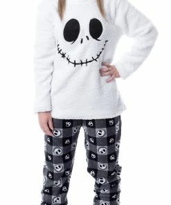 Budget 😀 PajamaCity Nightmare Before 🎄 Christmas Adult Jack Skellington 3 Piece Minky Pants, Sherpa Pullover, And 🧦 Socks Pajama Set 😉