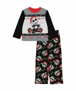 Hot Sale 🌟 PajamaCity Boys' Nightmare Before 🎅 Christmas Pajama Set 6 Xmas Fright 🔥