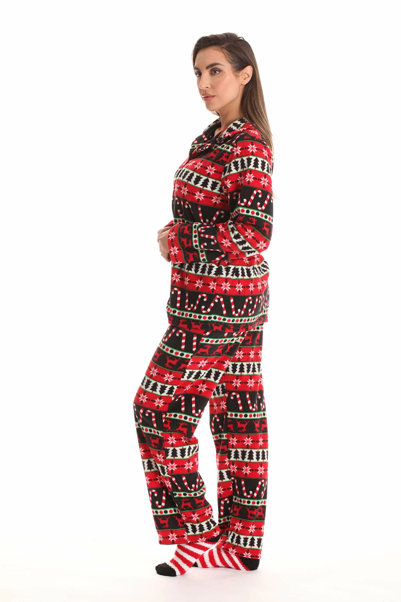 Deals π€© #followme Red π¬ Candy | Adult π Christmas Onesie For π© Womens | X-Large π€© - Image 3