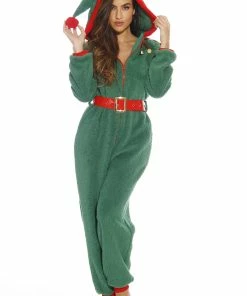 Outlet ❤️ #followme Green Elf | Adult 🎅 Christmas Pajamas For 👩 Womens | Medium 👍