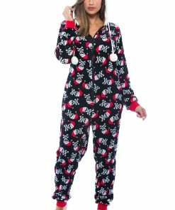 Flash Sale ⌛ Just Love Santa Skull | Adult 🎄 Christmas Pajamas For 👩 Womens | Large 🤩