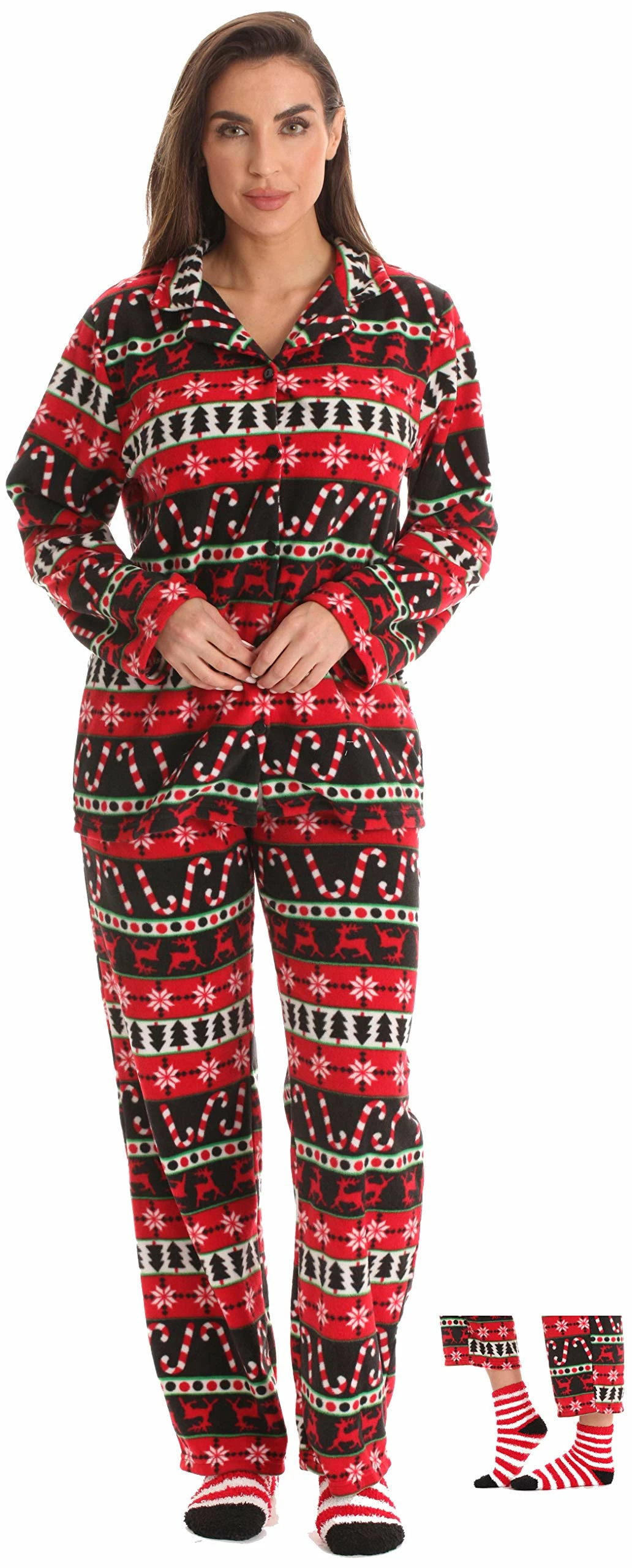 Brand new β¨ #followme Red π¬ Candy | Adult π Christmas Onesie For π© Womens | 1X π₯ - Image 2