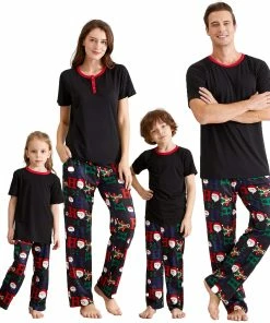 Promo 👍 IFFEI HoHoHo Black | Matching Couple Pajamas | 👩 Womens-X-Large 👏