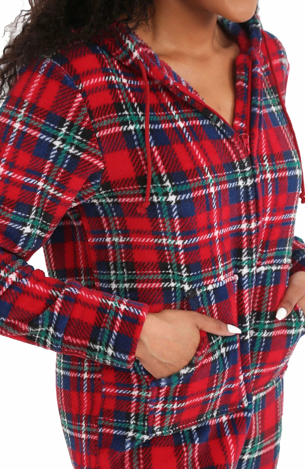 Top 10 π Alexander Del Rossa π© Women's Warm Fleece One Piece Footed Pajamas, Adult Onesie With Hood For Winter 2X π Christmas Plaid With Feet - π© Womens π - Image 3