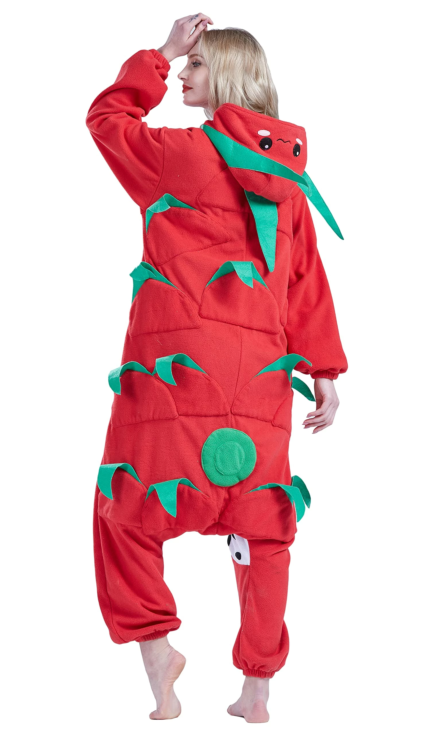 Buy π PajamaCity Unisex Adult Onesies Pajamas, π§ Halloween π Christmas Anime Cosplay Costumes One Piece Homewear Jumpsuit Pitaya Medium π - Image 7