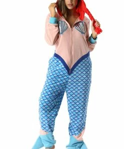 Coupon 🔔 Pajama City Mermaid Adult Onesie | X-Small Or XX-Large Mermaid ❤️