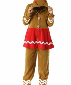 Promo 🎉 #followme Brown Cookie | Adult 🎁 Christmas Pajamas For 👩 Womens | Small 🛒