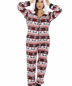 Hot Sale ❤️ Just Love White Reindeer | Adult 🎄 Christmas Onesie For 👩 Womens | Medium 🌟