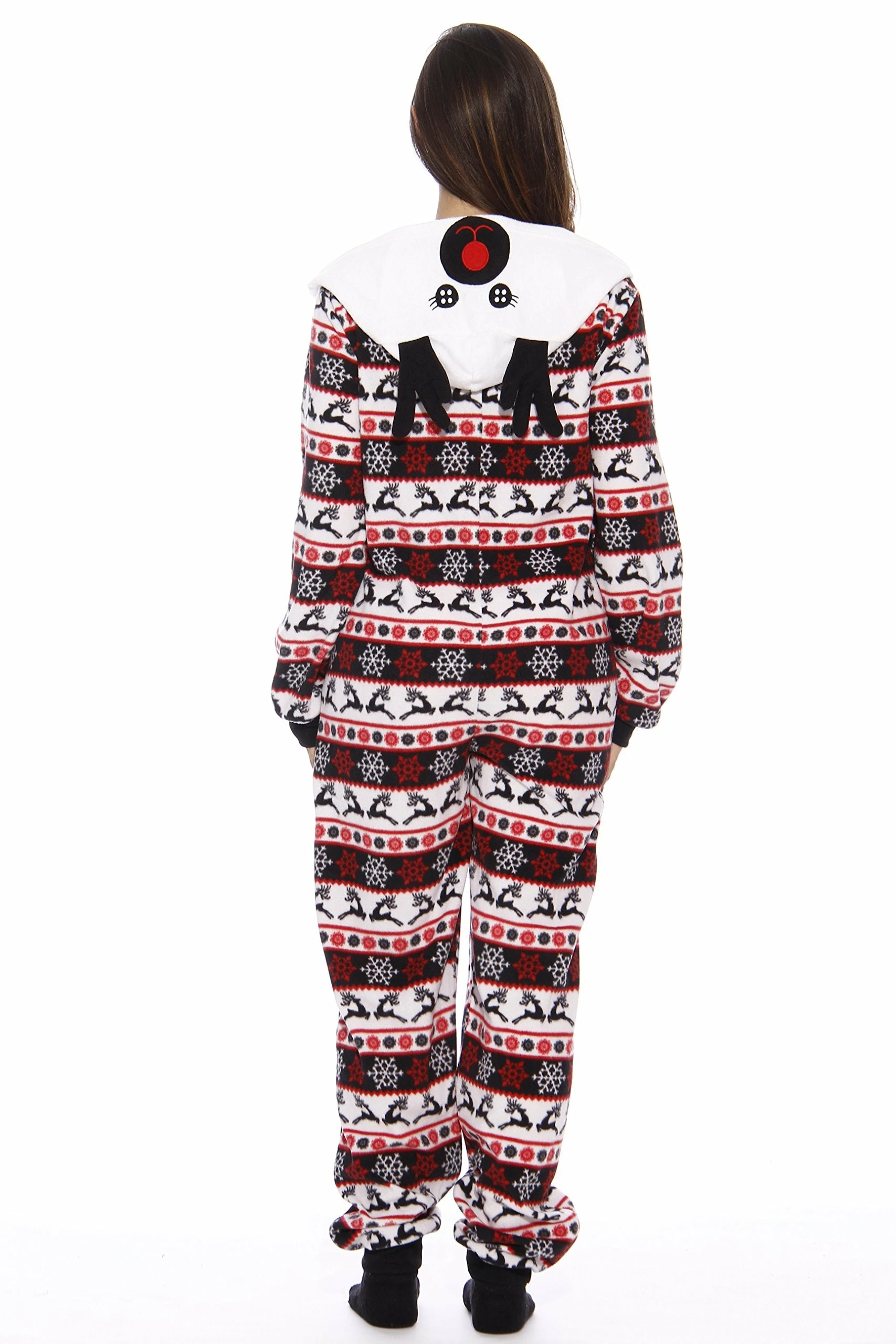 Hot Sale β€οΈ Just Love White Reindeer | Adult π Christmas Onesie For π© Womens | Medium π - Image 4