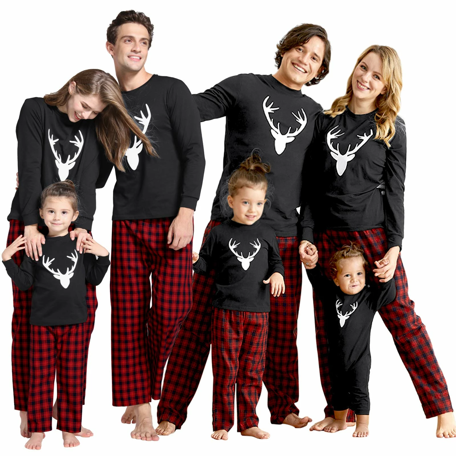 Cheapest π IFFEI Reindeer Head Red & Black | Family π Christmas Pajamas | Men's XX-Large π€©