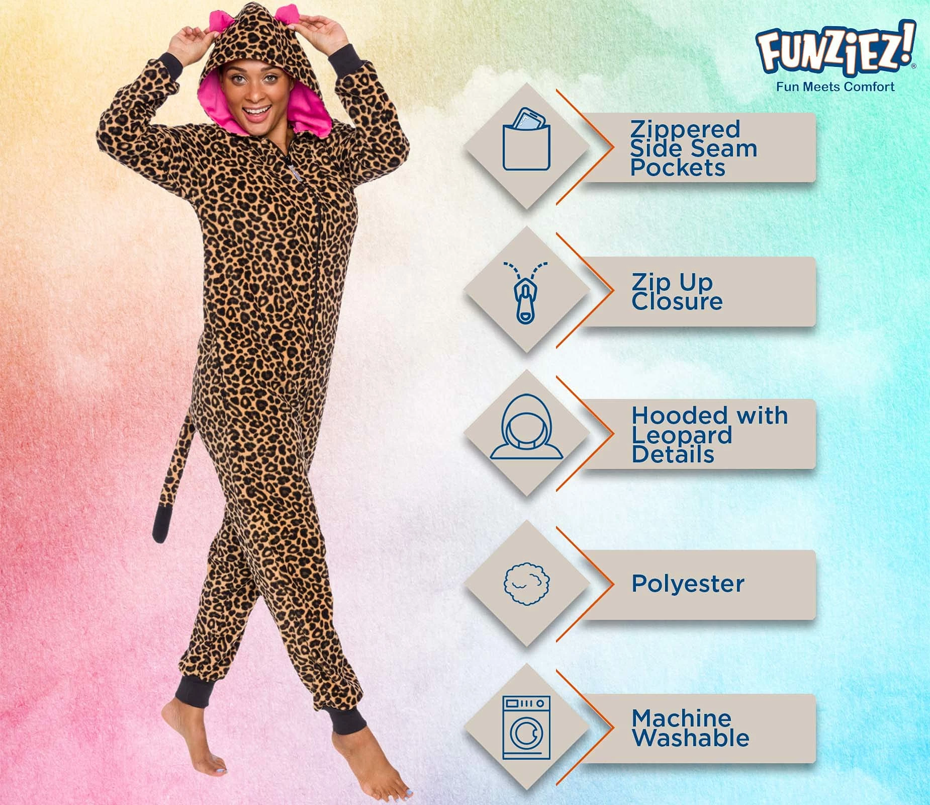 New π― PajamaCity π© Womens Leopard Pajamas - Animal Onesie Pajamas - Slim Fit One Piece - Comfortable Jumpsuit π - Image 4