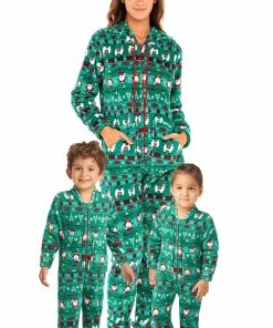 Budget π€© Alexander Del Rossa π© Women's Warm Fleece One Piece Footed Pajamas, Adult Onesie With Hood For Winter Large β Christmas Llamas Footed π