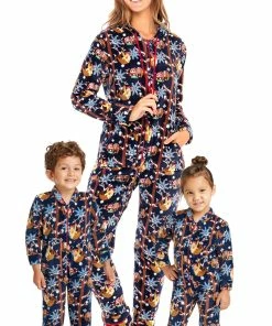 Wholesale π₯ Alexander Del Rossa π© Women's Warm Fleece One Piece Footed Pajamas, Adult Onesie With Hood For Winter Small β Christmas Sloth Footed π§¨